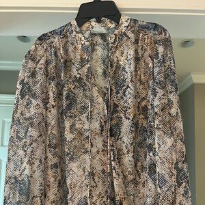 Veronica M long sleeve surplice blouse